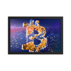 Bitcoin Blocks Logo Framed poster | By PhilanthroBit