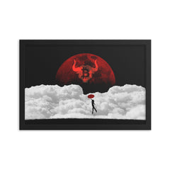 Bitcoin Bull Blood Moon Framed poster | By PhilanthroBit