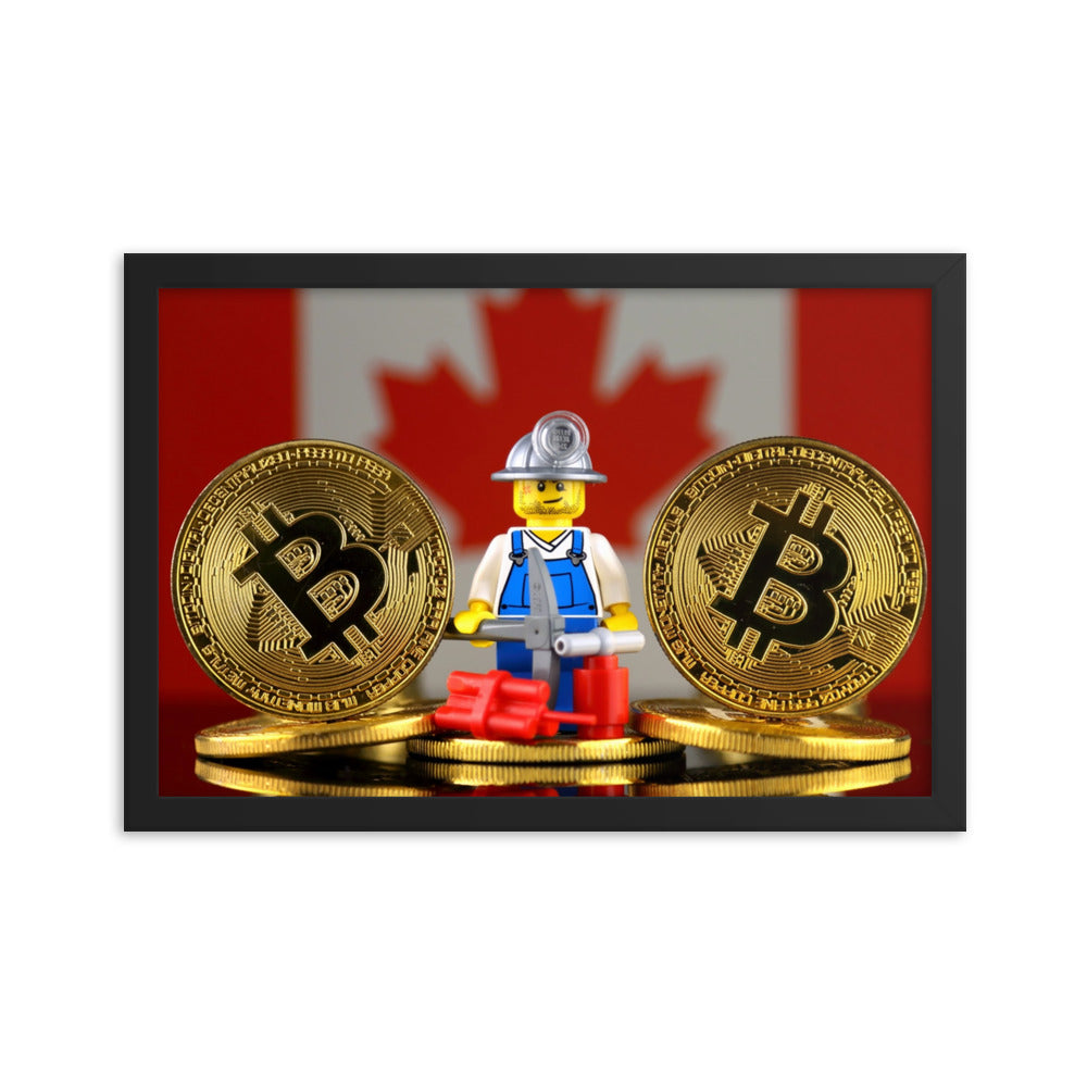 Canadian Bitcoin Mining Framed poster