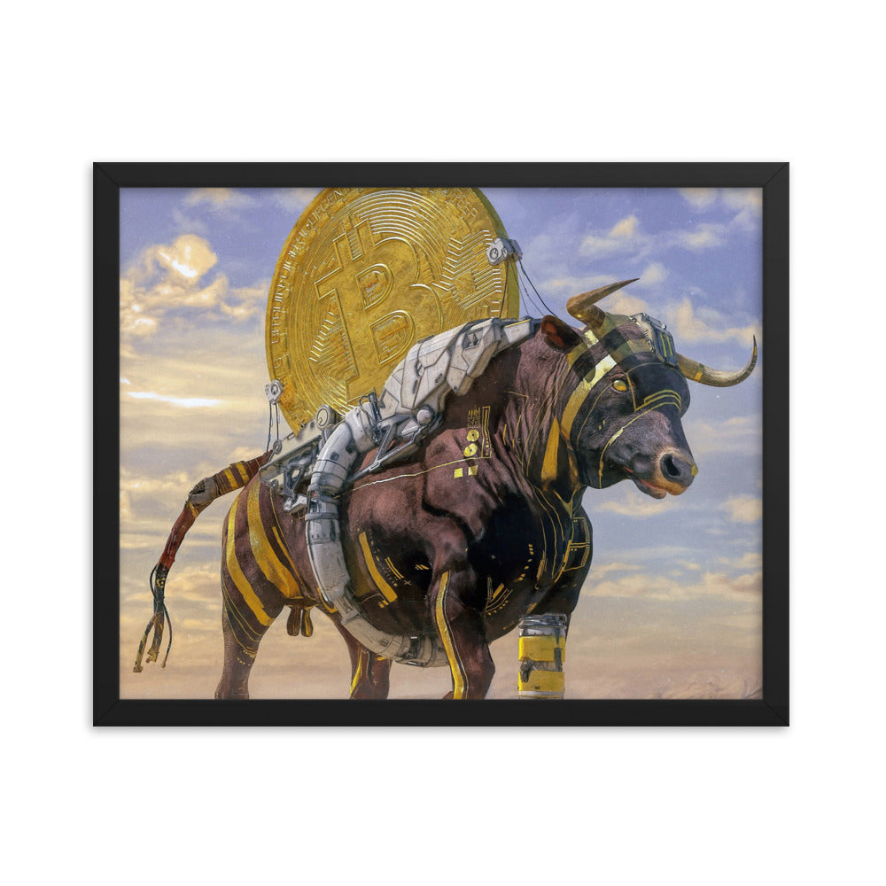 Bullish on Bitcoin Framed poster