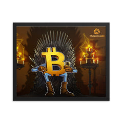 Bitcoin on its Throne Framed poster