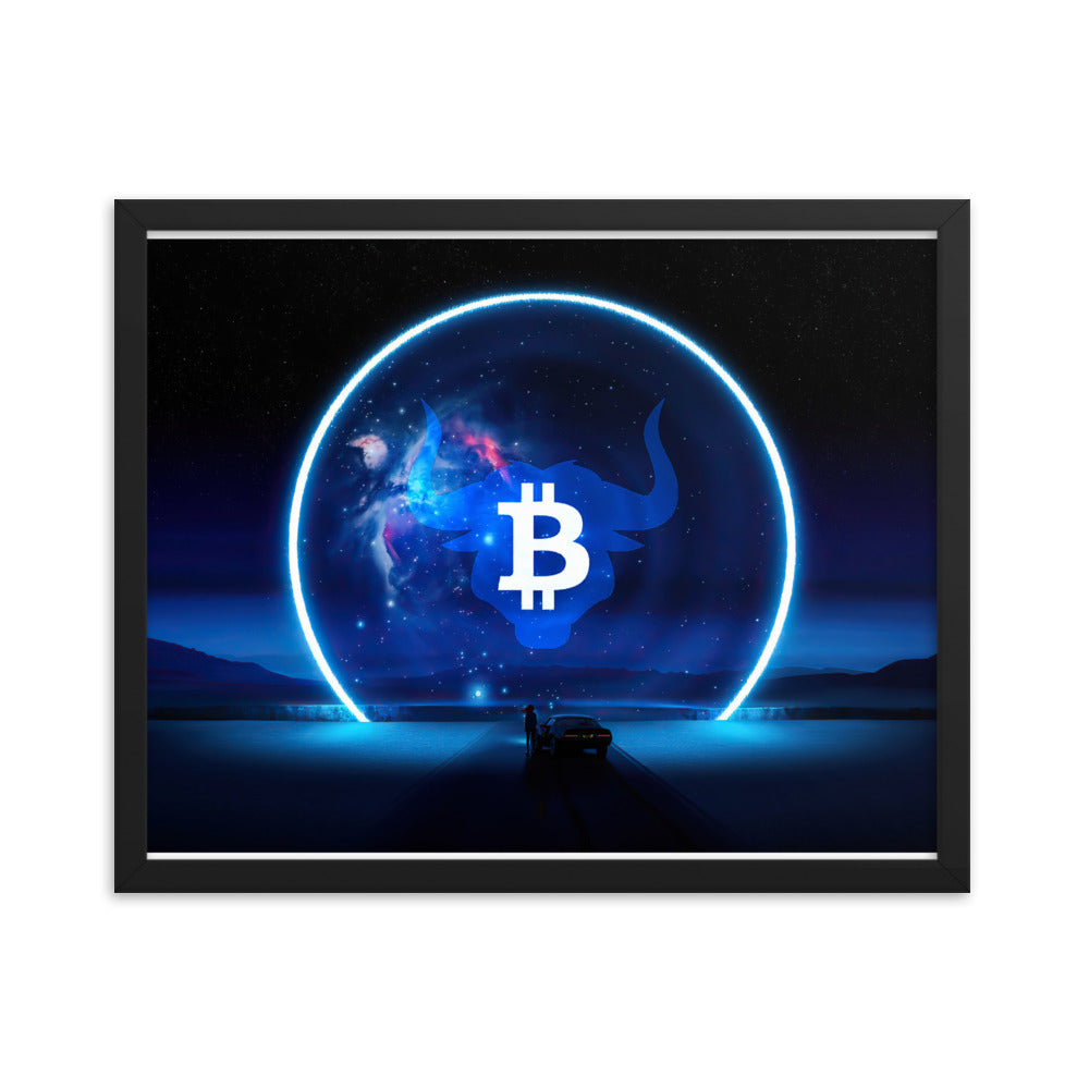 Portal to Bitcoin Heaven Framed poster