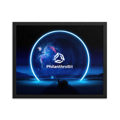 Philanthrobit Blue Portal Framed poster