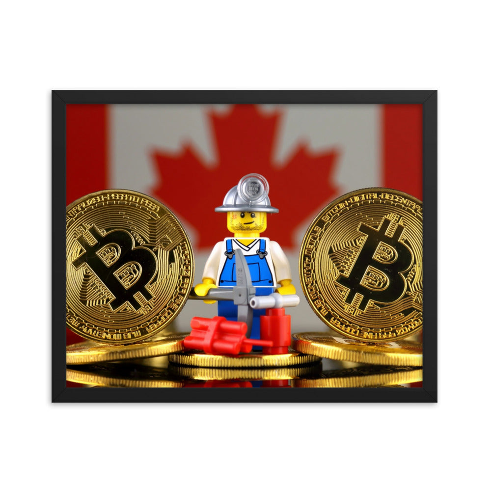 Canadian Bitcoin Mining Framed poster