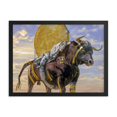 Bullish on Bitcoin Framed poster