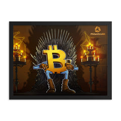 Bitcoin on its Throne Framed poster