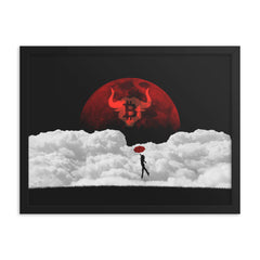 Bitcoin Bull Blood Moon Framed poster | By PhilanthroBit