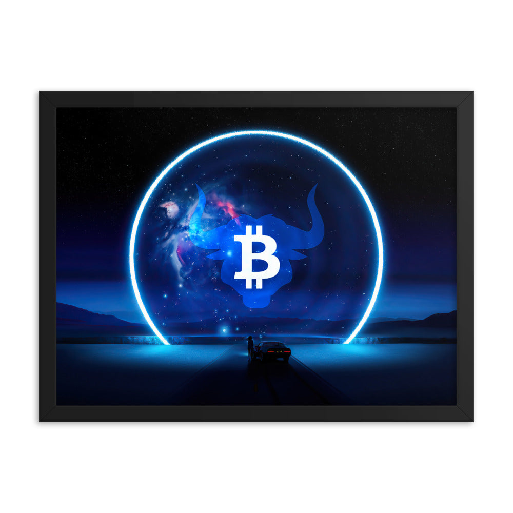 Portal to Bitcoin Heaven Framed poster