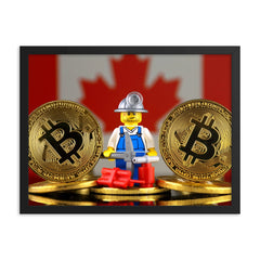 Canadian Bitcoin Mining Framed poster