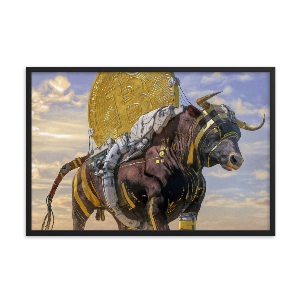 Bullish on Bitcoin Framed poster