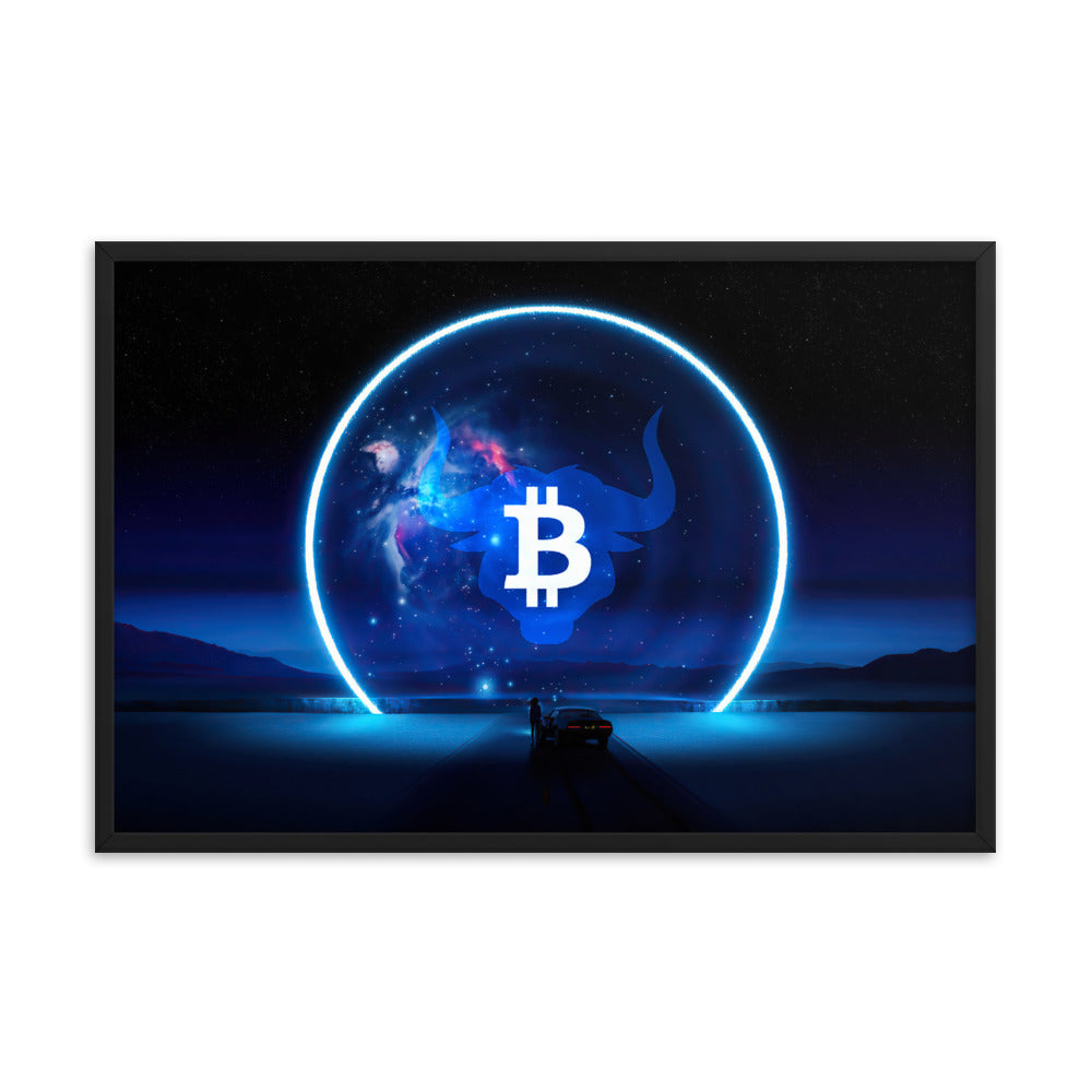 Portal to Bitcoin Heaven Framed poster