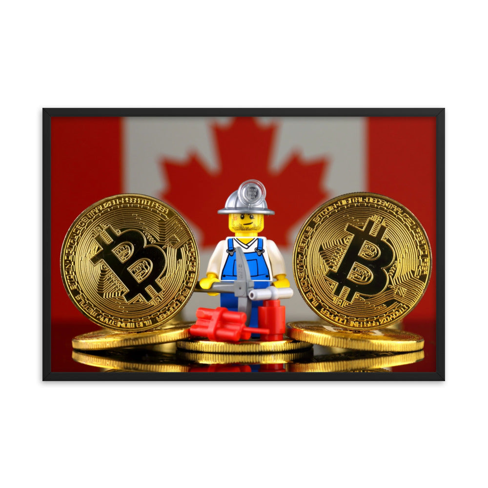 Canadian Bitcoin Mining Framed poster