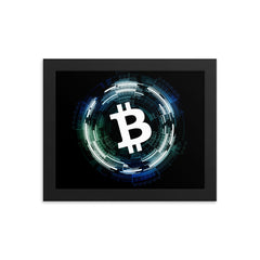 Digital Bitcoin Framed poster