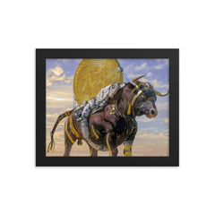 Bullish on Bitcoin Framed poster