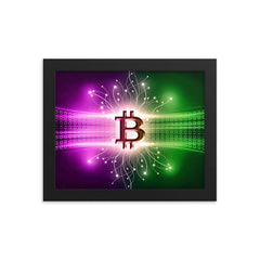 Bitcoin Neural Network Framed poster