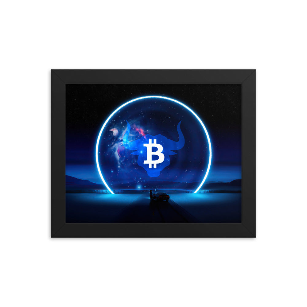 Portal to Bitcoin Heaven Framed poster