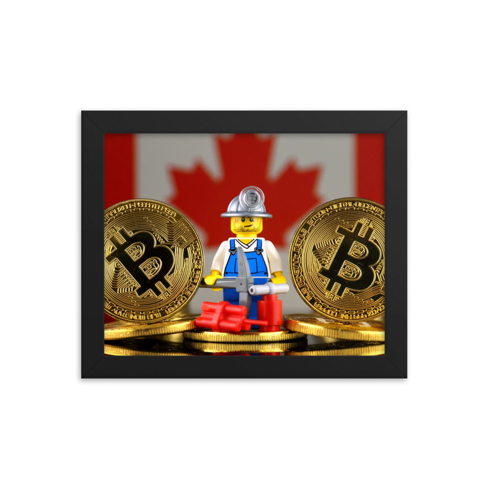 Canadian Bitcoin Mining Framed poster