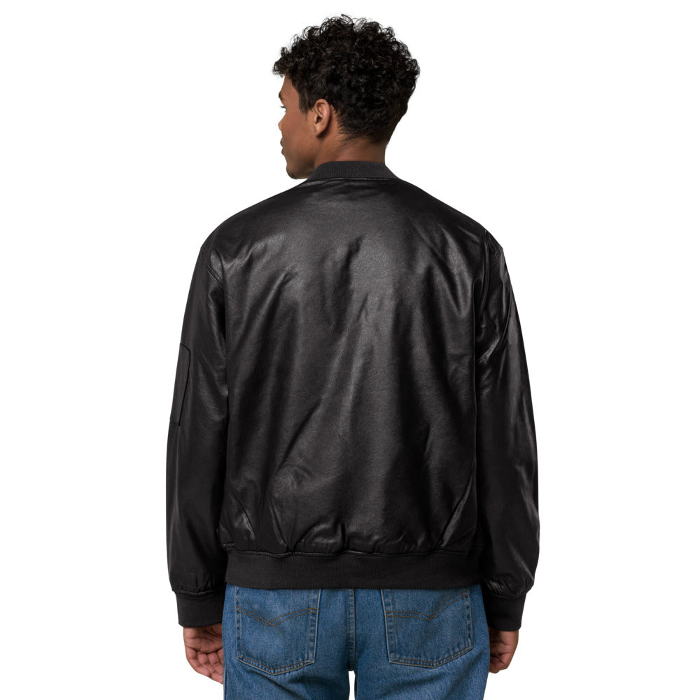 Buy the Dip Faux Leather Bomber Jacket