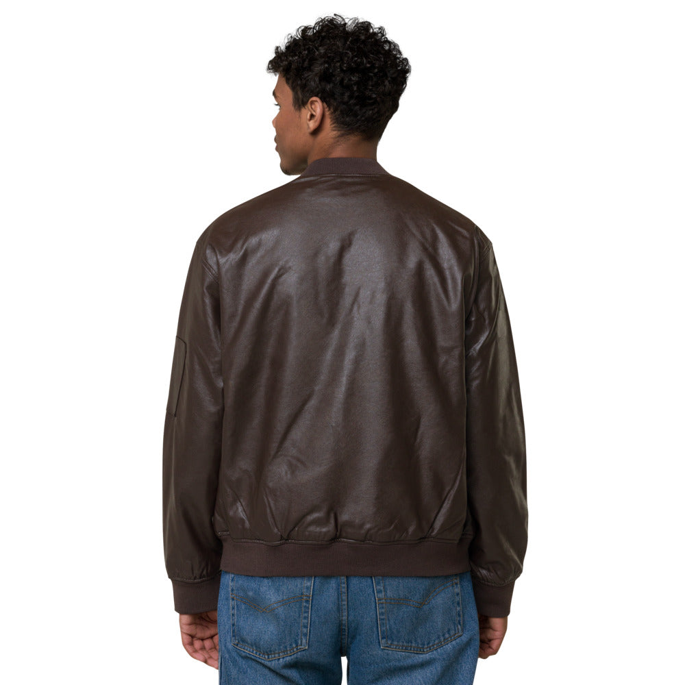 Buy the Dip Faux Leather Bomber Jacket