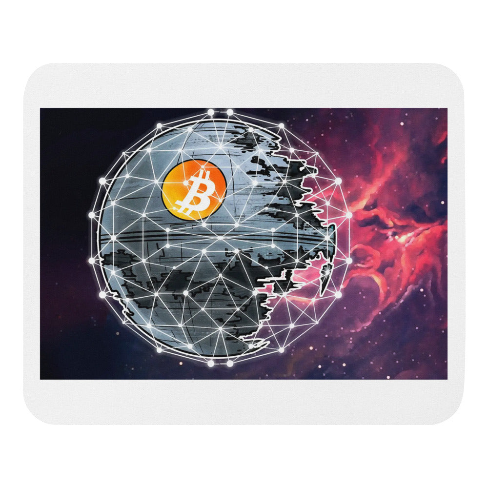 Bitcoin Deathstar Mouse pad | By PhilanthroBit