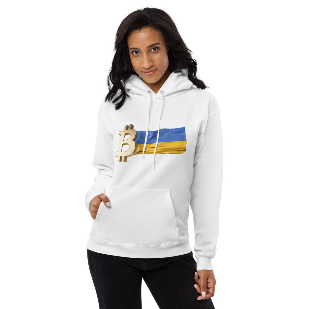 Bitcoin Ukrainian Flag Unisex fleece hoodie