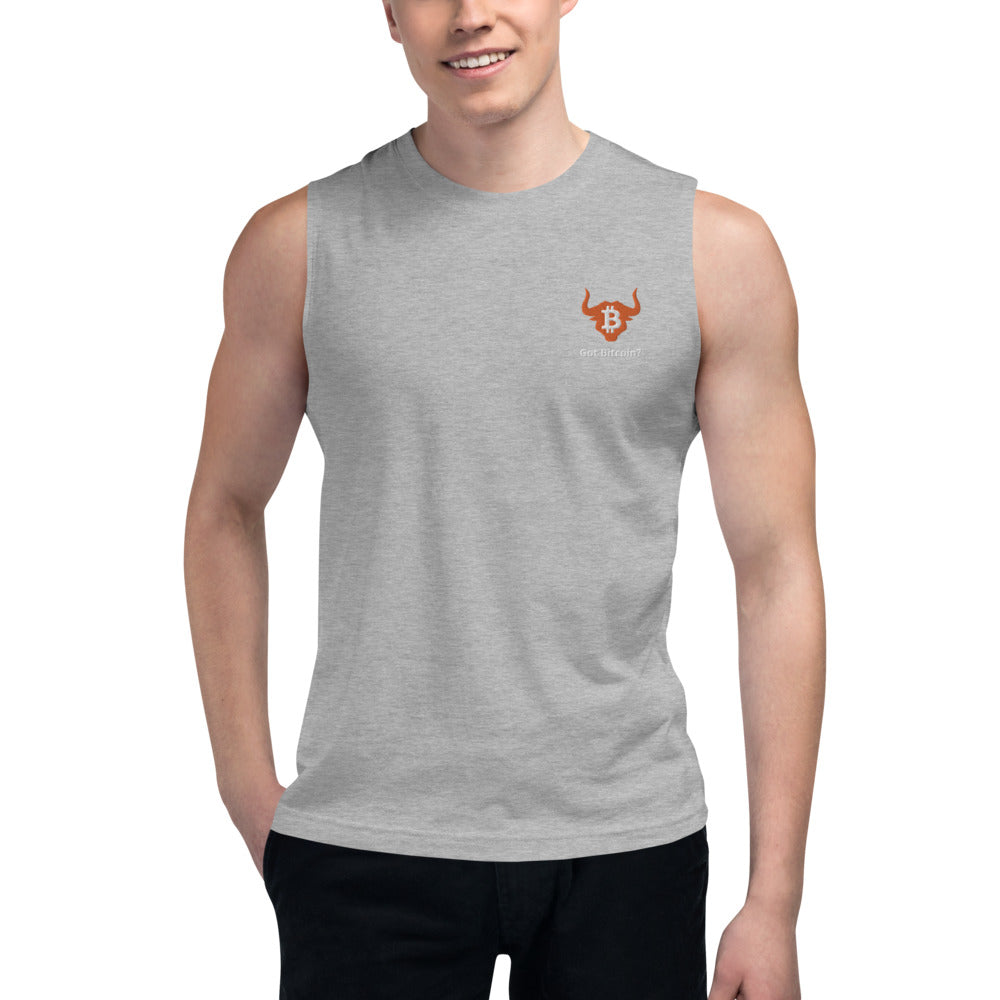 Got Bitcoin? Embroidered Muscle Shirt