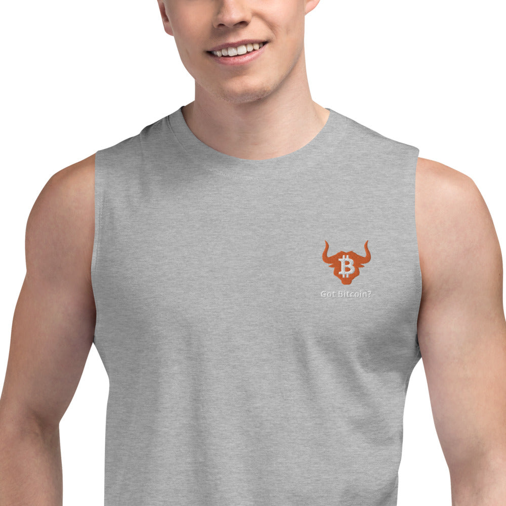 Got Bitcoin? Embroidered Muscle Shirt