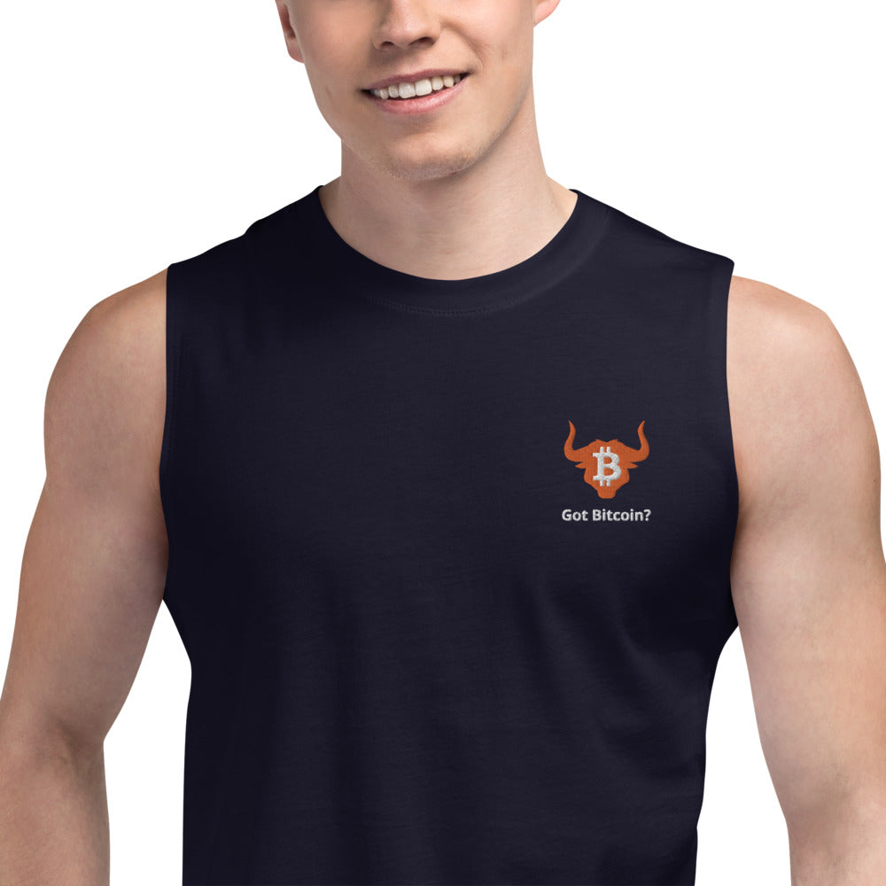 Got Bitcoin? Embroidered Muscle Shirt