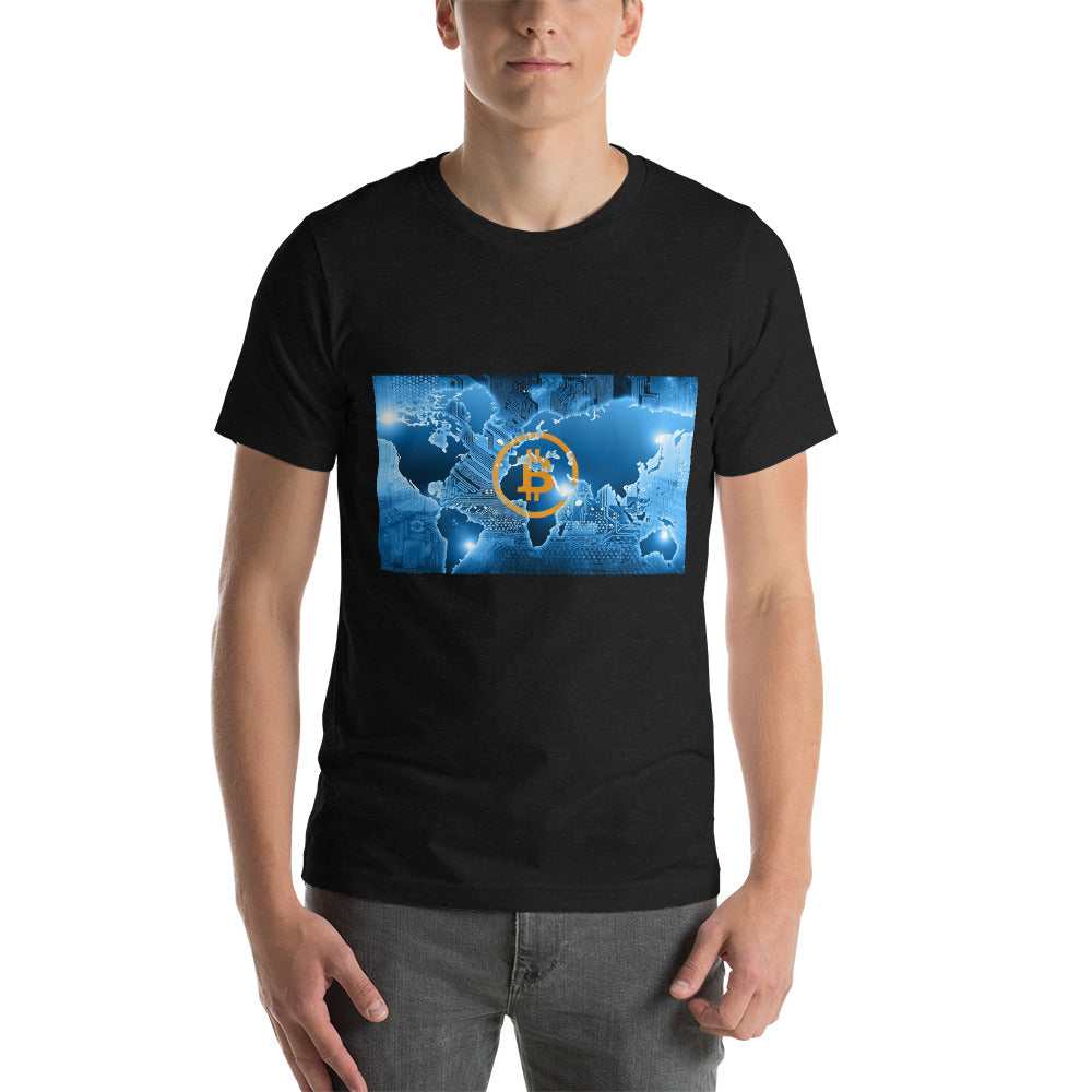 Bitcoin in a Connected World Short-Sleeve Unisex T-Shirt