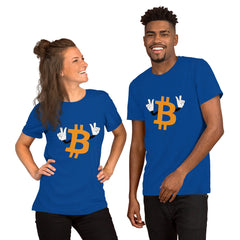 Bitcoin Peace Sign Short-Sleeve Unisex T-Shirt