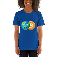 Bitcoin Smiling World Short-Sleeve Unisex T-Shirt