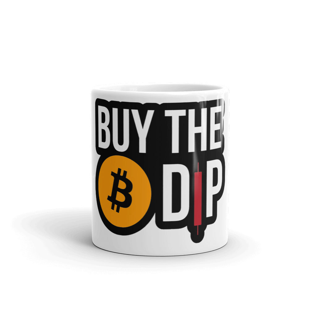 Buy the Dip White glossy mug