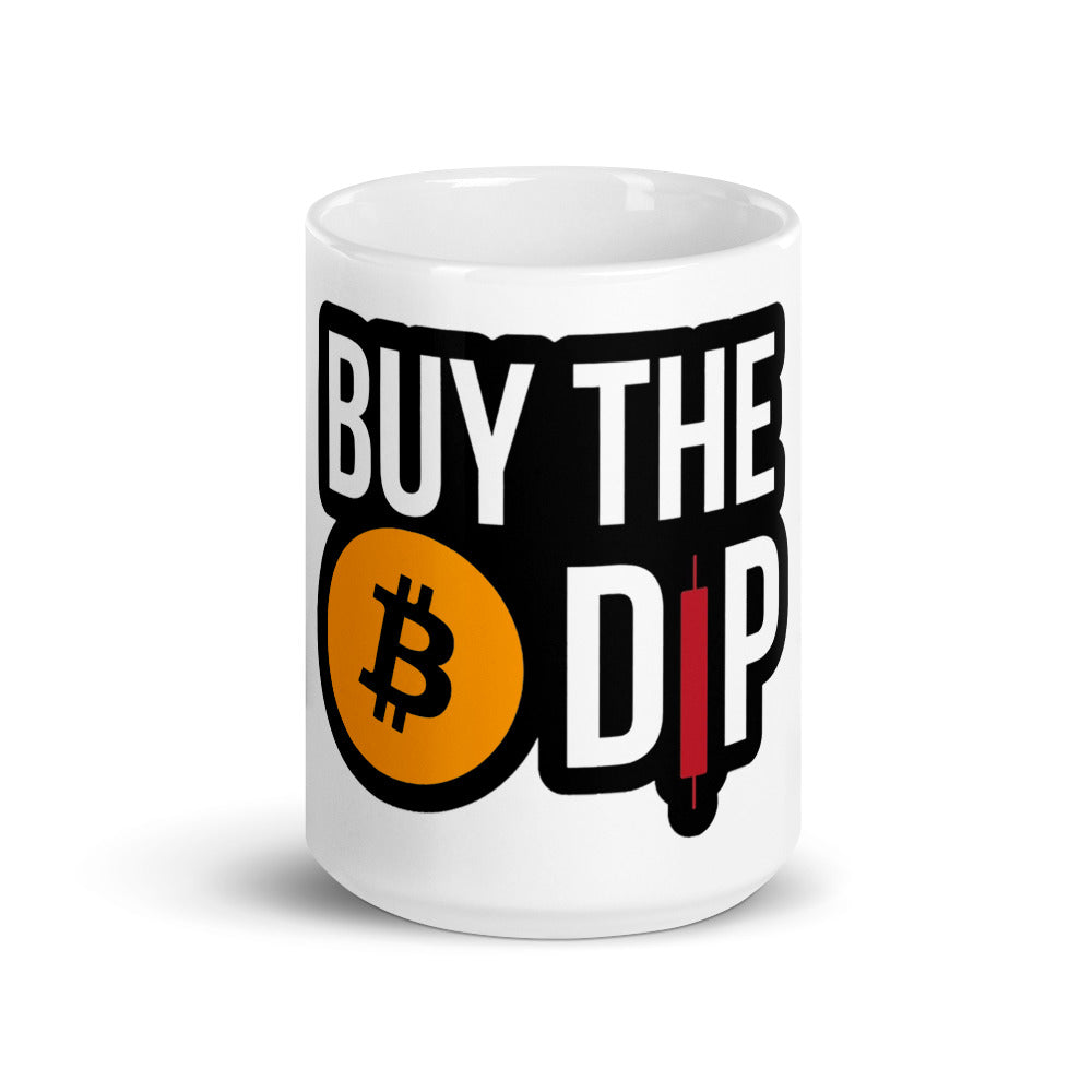 Buy the Dip White glossy mug